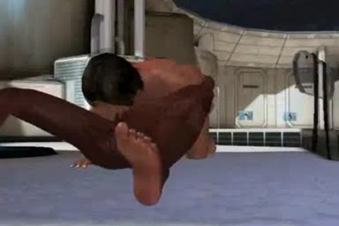 3D guy driled by a shelady