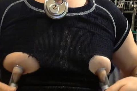 The lewd whore Pumped Her mounds So large This Time! All The Time, The whore Sniffes Poppers, more And more And more!!! The Permanently lewd whore Has Very lewd massive nipple-clamps On Her Hard Red mounds, So That The whore Has lots of Hard pain!!! 