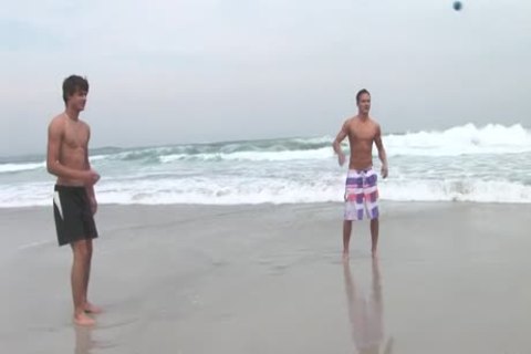 Three young guys have a pleasure banging together