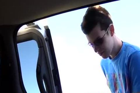Picking Up sleazy teen Todd For Hard threesome Sex In The Car