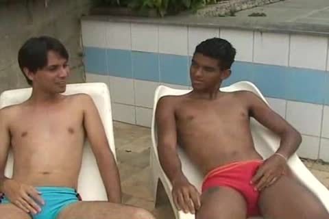 stunning homosexual boys Threeway Outdoor fuck