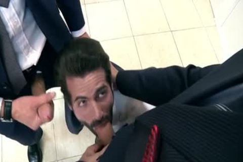 Muscle gay trio With Facial