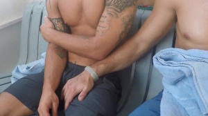 men At Sea - Landon Mycles with Alex Mecum butt Love