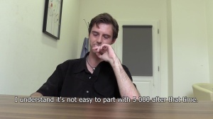 A computer network technician with a huge boner