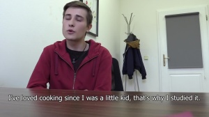 boy with lean body and innocence in the eyes