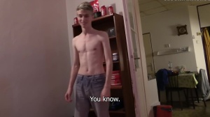 A blond bi-curious Czech lad in reality sex
