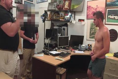 homosexual PAWN - young str8 blonde lad Has homosexual trio For Bail money