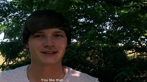 young playgirl bouncing on a gigantic cock outdoors