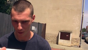 Tatted-up dude pulls down his jeans and bonks outdoors