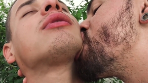 LatinLeche: Muscled thick macho slurp stroking