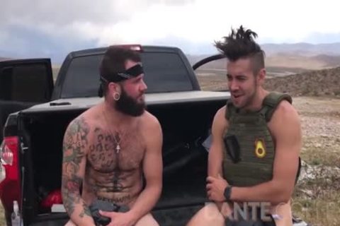 JOHNNY HILL & DANTE COLLE plow bare ON SHOOTING RANGE