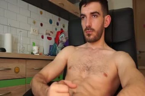 man jerking off In Live
