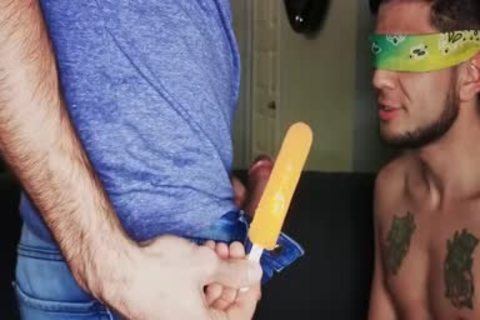 Blindfolded Roommate receives weenie To Distract Him