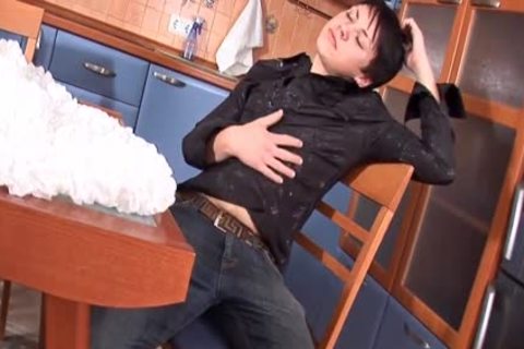 Teenage European Teenager Plays With His penis And Bursts Up Over Himself For you