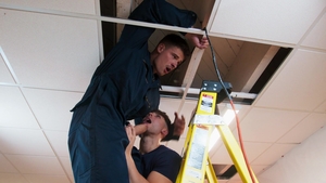 Men: Panting in Paint Splatters