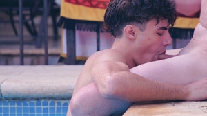 Nico fickt Trevor am Poolrand hart durch